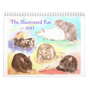 Calendario ilustrado 2011 del retrato de la rata
