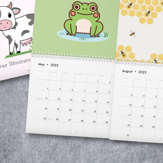Calendario ilustrado de año (Year Illustrated Calendar )