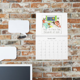 Calendario ilustrado de escrituras cristianas