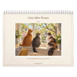 Calendario ilustrado de gatos después de horas 202