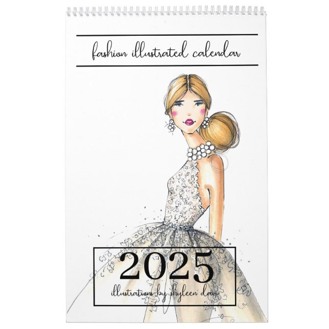 Calendario ilustrado de la moda de la Moda 2025 (Tapa)