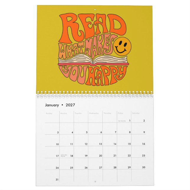 Calendario Ilustrado de Libros (Jan 2027)