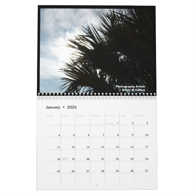 Calendario IM000977, paisajes de la isla de Edisto, Carolina (Jan 2026)