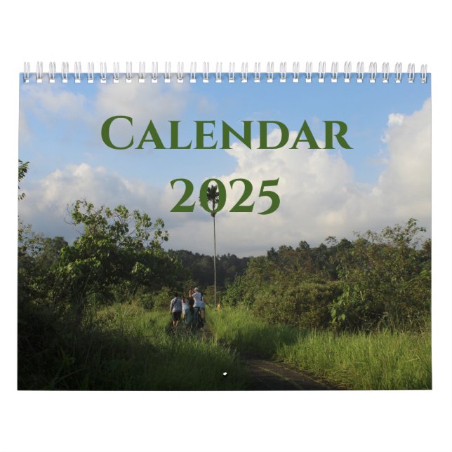 Calendario imagen de cascada de naturaleza agregue su contact (Tapa)