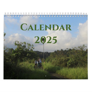 Calendario imagen de cascada natural agregar su texto 2025 co