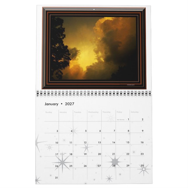 Calendario Imágenes alteradas de A. Higney Calendar (Jan 2027)