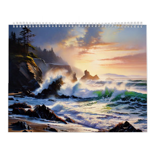 Calendario Imágenes costeras pintadas fantásticas