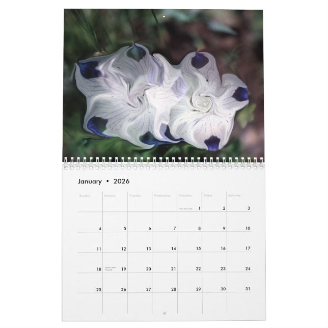 Calendario imágenes infrecuentes de la flor (Jan 2026)