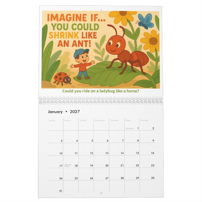 Calendario Imagine If… Kids’ Creative Imagination Calendar (Jan 2027)