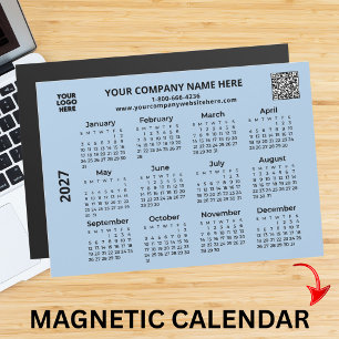 Calendario Imán Código QR del Logotipo de Negocio