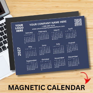 Calendario Imán Código QR Logo Empresa 2027