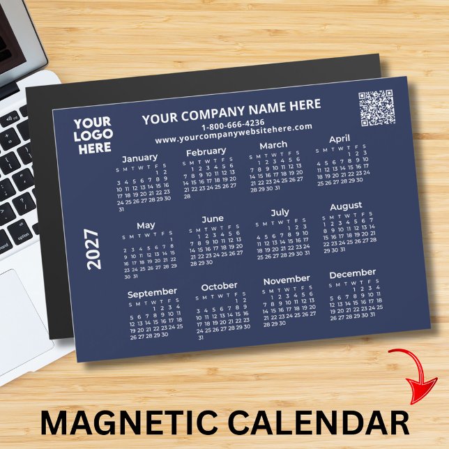 Calendario Imán Código QR Logo Empresa 2027 (Subido por el creador)