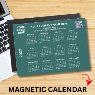Calendario Imán Código QR Logo Empresa 2027