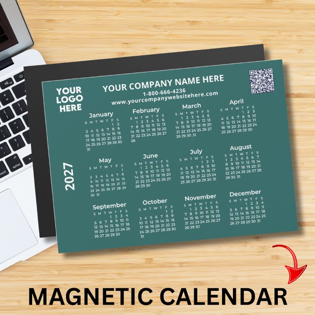 Calendario Imán Código QR Logo Empresa 2027 (Subido por el creador)