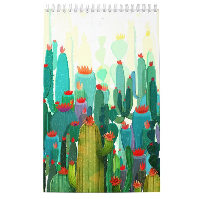 Calendario Impresión de cactus | Mucho Cactus (Tapa)