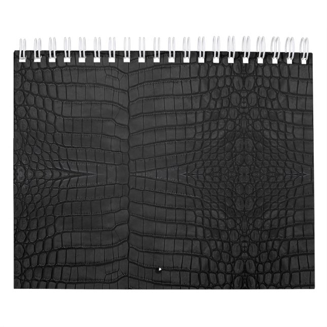 Calendario Impresión de capa de cocodrilo negro (Tapa)