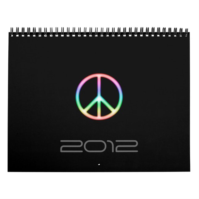 Calendario impresionante 2012 del símbolo de paz (Tapa)