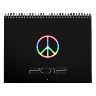 Calendario impresionante 2012 del símbolo de paz