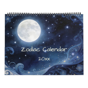Calendario Impresionantes símbolos del zodiaco basados en el