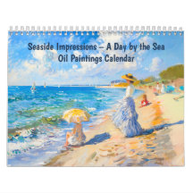 Impresiones junto al mar: pintura al óleo de un dí