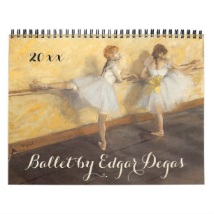 Calendario Impresionismo vintage Ballet de arte de Edgar Dega