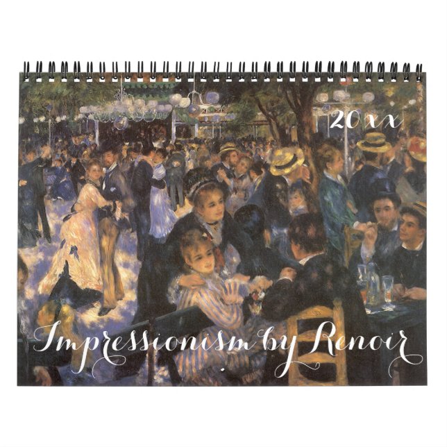 Calendario Impresionismo vintage de Pierre Auguste Renoir (Tapa)