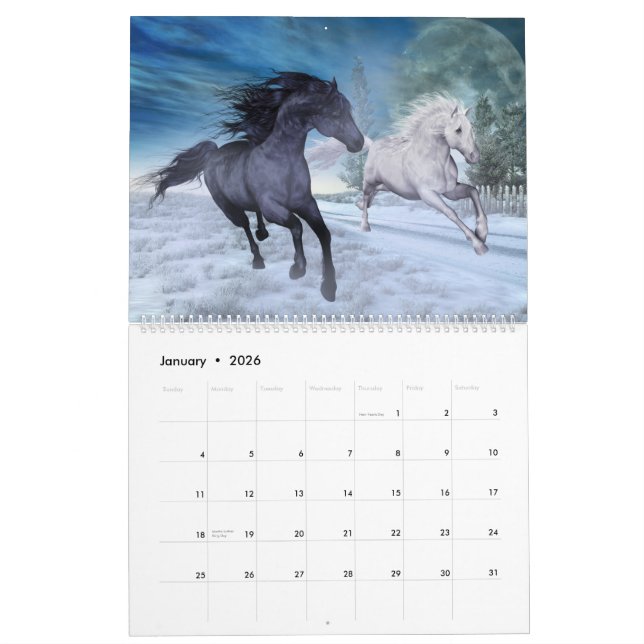 Calendario impreso del Personalizado Dream Of Hors (Jan 2026)