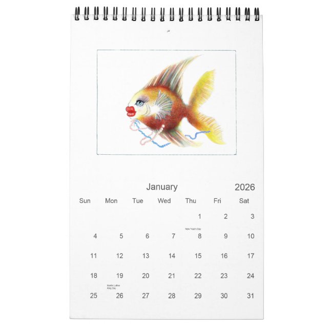 Calendario impreso para personalizados: Fantasía (Jan 2026)