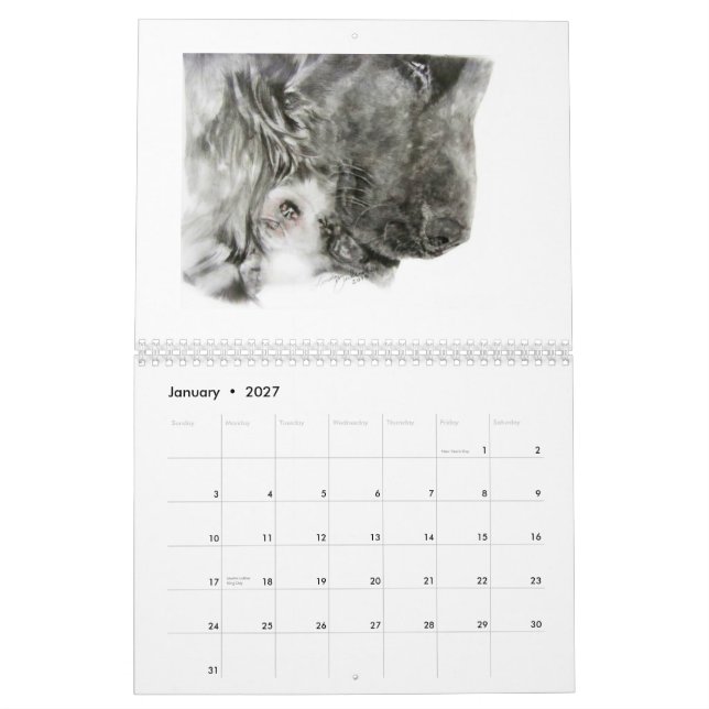 Calendario impreso personalizado (Jan 2027)