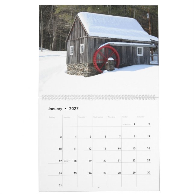 Calendario impreso personalizado (Jan 2027)