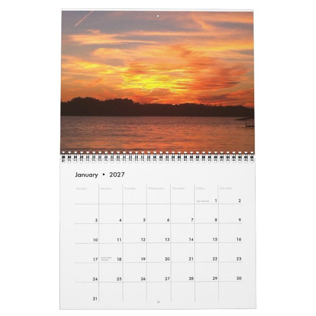 Calendario impreso personalizado (Jan 2027)