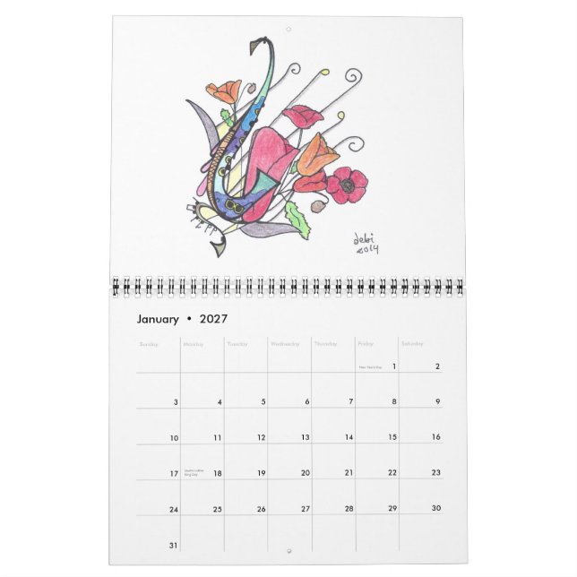 Calendario impreso personalizado (Jan 2027)