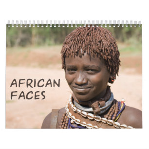 Calendario impreso personalizado africano de las