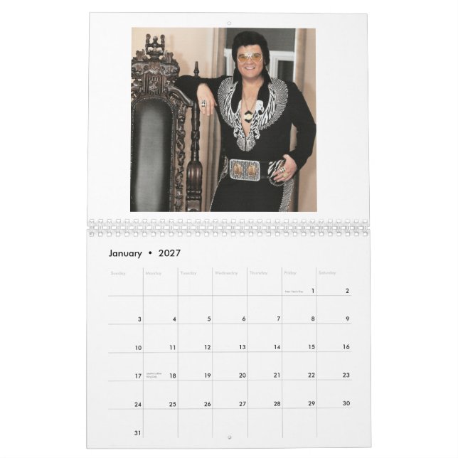 Calendario impreso personalizado de Jesse Aron (Jan 2027)