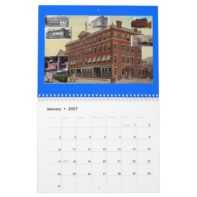 calendario impreso personalizado de la historia de (Jan 2027)