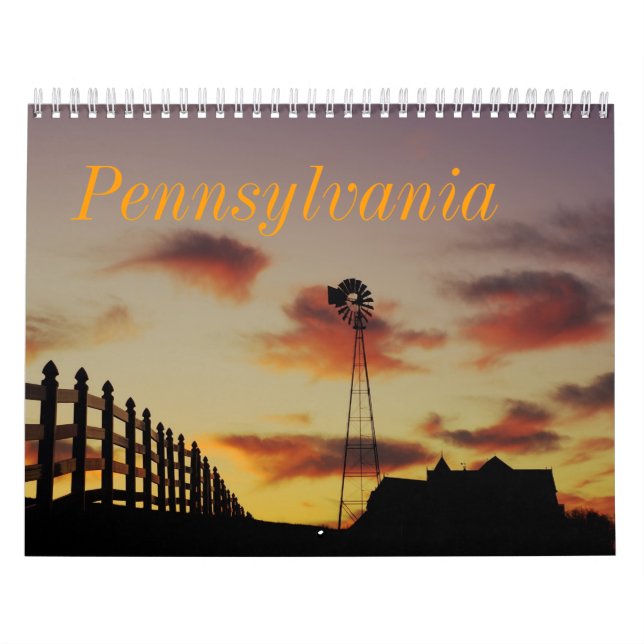 Calendario impreso personalizado escénico de las (Tapa)