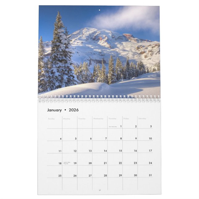 Calendario impreso personalizado "montañas de (Jan 2026)