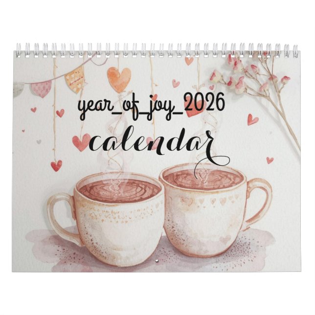 Calendario Imprimible de Un Año de Alegría 2026 (Tapa)