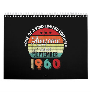 Calendario Increíble desde septiembre de 1960