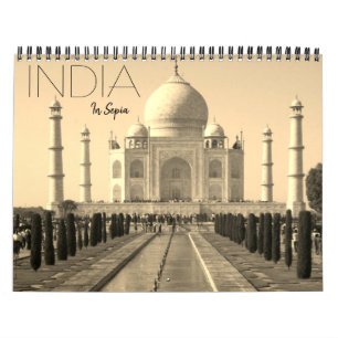 Calendario india en sepia 2025