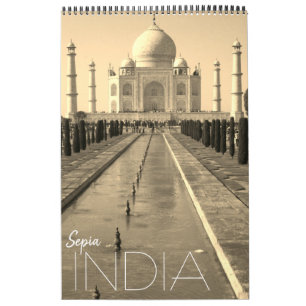 Calendario india sepia 2026