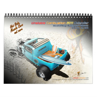 Calendario inestable del coche de carreras de la