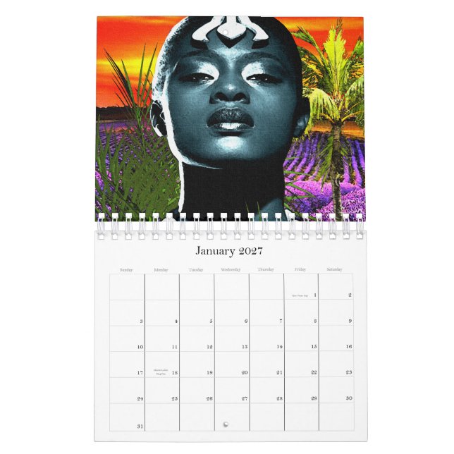 Calendario "Infundir tu espacio con el orgullo africano" (Jan 2027)