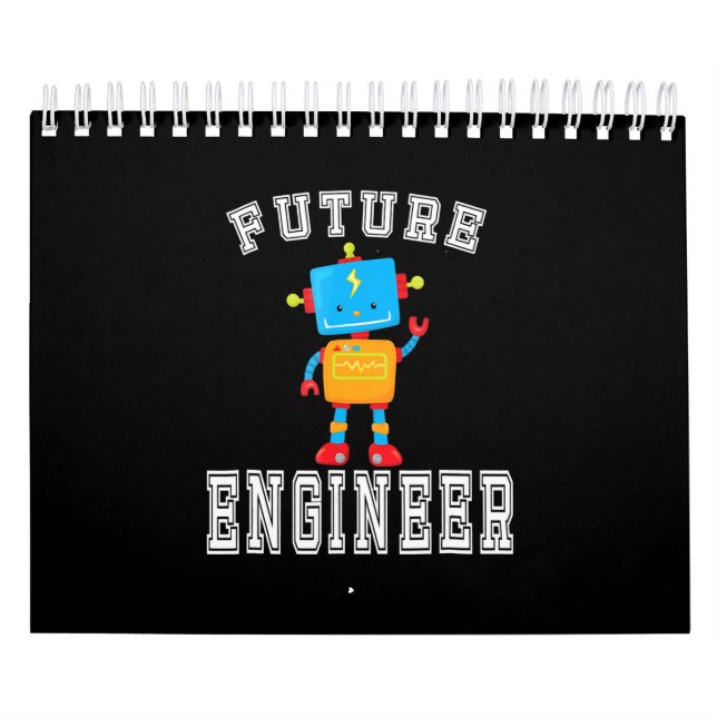 Calendario Ingeniero Futuro Costume Robot Robotics Lover Gift (Tapa)