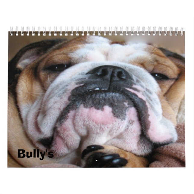 calendario inglés del bulldog (Tapa)