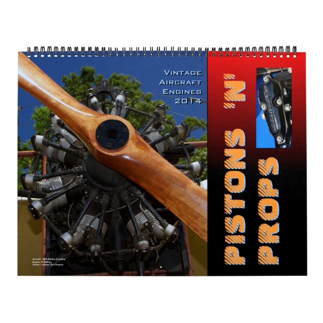 Calendario Inmensos motores de aviones de época 2014 (Tapa)
