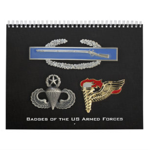 Calendario Insignias de las fuerzas armadas de arma de los