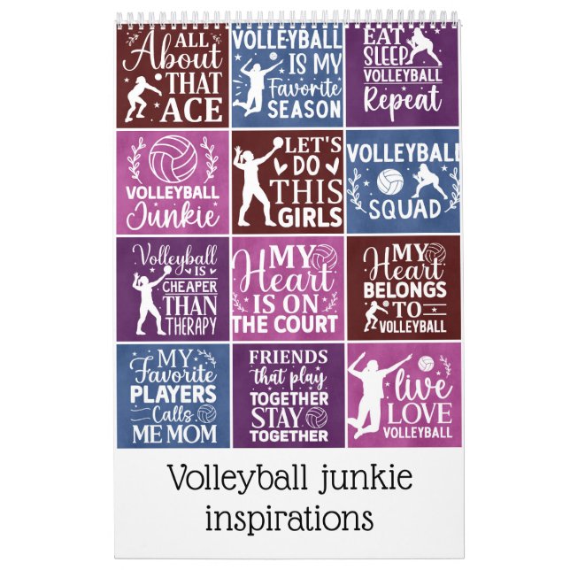 Calendario Inspiraciones de adictos al voleibol (Tapa)