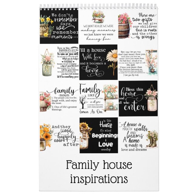 Calendario Inspiraciones de Family House (Tapa)