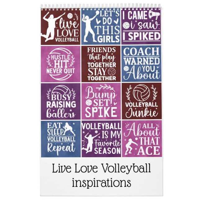 Calendario Inspiraciones en el voleibol Live Love (Tapa)
